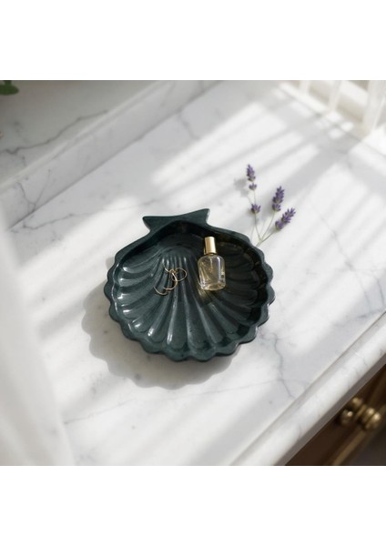 Istiridye Kabuğu Formlu Tabak-Siyah indirimleri