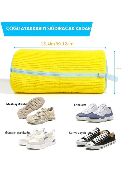 Çamaşır Makinesi Ayakkabı Yıkama Torbası – Koruyucu, Fermuarlı, Tekrar Kullanılabilir