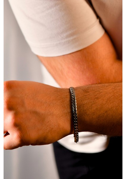 Balık Sırtı Model Erkek Çelik Bileklik