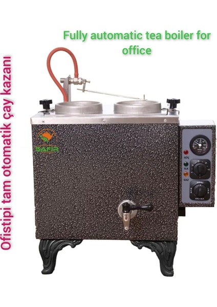 Gri Boyalı Tam Otomatik Ofis Tipi Çay Kazanı ve Çay Makinesi