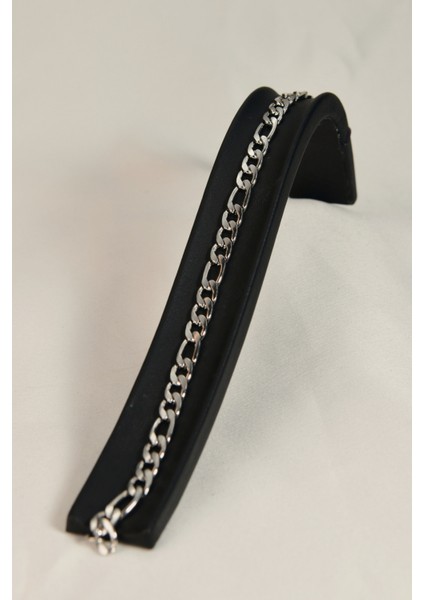 3'e 1 Halka Model Erkek Çelik Zincir Bileklik 6mm fırsatları