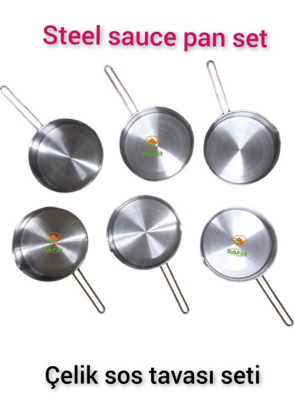 20 cm Çelik Sos Tavası Seti, 6 Adet, Dayanıklı ve Şık Mutfak Aksesuarı fırsatları
