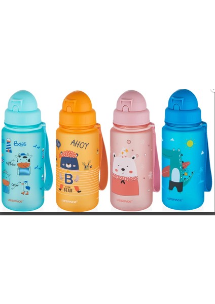 400 ml Trıtan Sevimli Hayvan Desenli Matara/çocuk Suluk