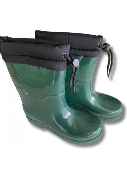 Konçlu Kadın Yağmur Çizmesi 36-40 Koyu Yeşil modelleri