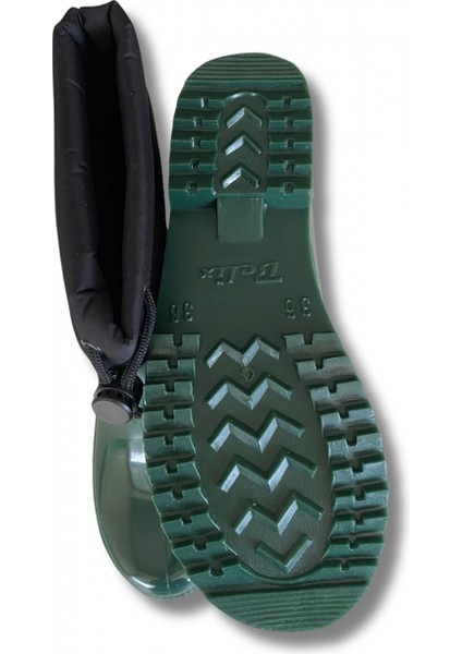 Konçlu Kadın Yağmur Çizmesi 36-40 Koyu Yeşil indirimleri