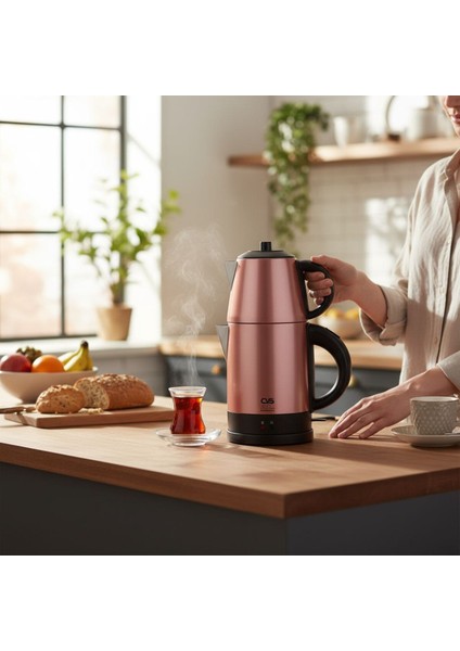 Pratik ve Şık Elektrikli Çay Demleme Cihazı, Hızlı ve Kolay Kullanım fırsatları