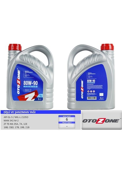 Şanzıman Yağı 80W90 3 Lt Apı Gl-5