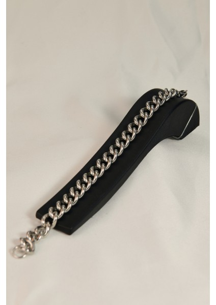 Kalın Iç Içe Geçen Halka Zincir Bileklik 22CM 10MM indirimleri