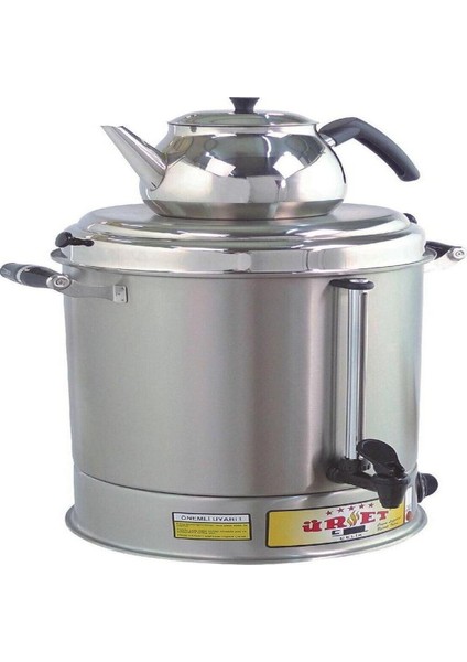 14 Litre Standart Çelik Semaver Beyaz, Dayanıklı ve Şık Tasarım