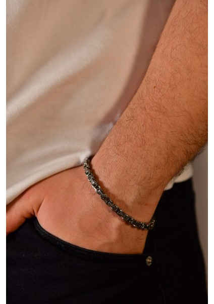 Kral Model Erkek Çelik Zincir Bileklik 5mm modelleri