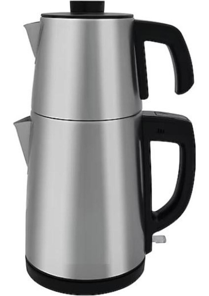 Paslanmaz Çelik 2'li Çay ve Su Isıtıcı, Süzgeçli, 1850W, Yeşil