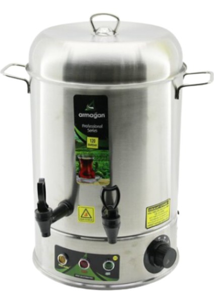 12 Lt Elektrikli Çay Otomatı, 120 Bardak, Çift Musluk, 2000W, Güçlü ve Pratik Kullanım indirimleri