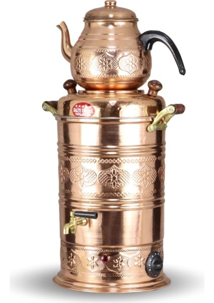 El Işçiliği Bakır Çay Makinesi, Termostatlı ve Şık Tasarım