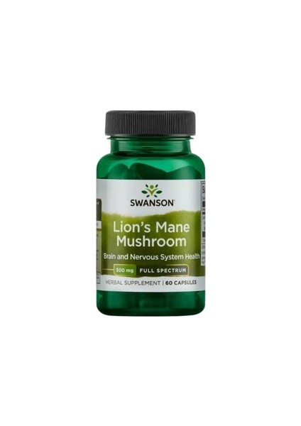 , Full Spectrum® Lion's Mane Mushroom, 500 Mg, 60 Vegan Capsules