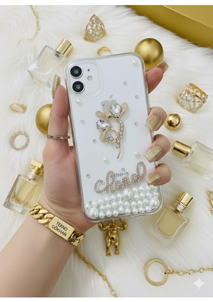 Iphone 13-14UYUMLU Kadınlara Özel Gold Glitter Telefon Kılıfı