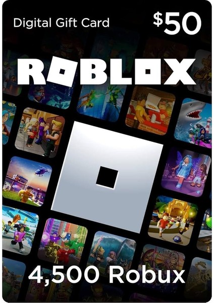 Robux Gift Card 4500 Robux (Eksiksiz Tam Yüklenir)