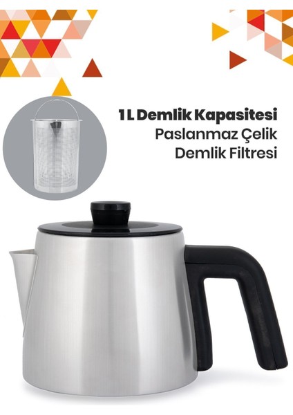 Paslanmaz Çelik Çay Makinesi ve Su Isıtıcı, 2200W, Şık ve Dayanıklı Tasarım fiyatları
