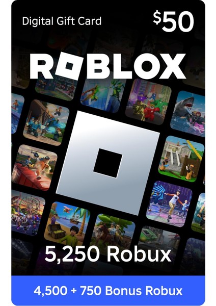 Robux Gift Card 5250 Robux (Eksiksiz Tam Yüklenir)
