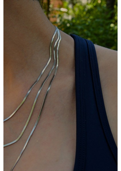 3' Lü Set Kadın Italyan Ezme Çelik Kolye fiyatları