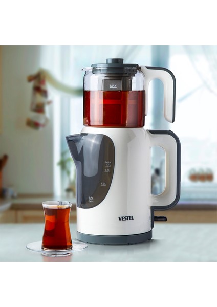 Beyaz 1000 B Çay Makinesi, Pratik ve Şık Kullanım Sağlar.