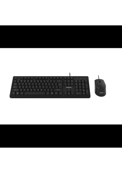 Phılıps SPT6234B, Siyah, Türkçe Q, USB Kablolu, Klavye Mouse Set fırsatları