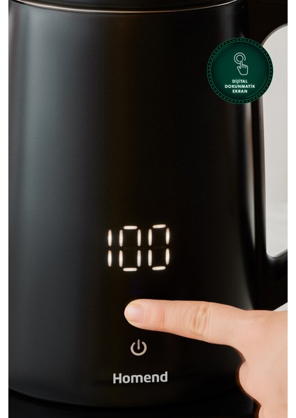 Paslanmaz Çelik Dokunmatik Çay Makinesi, El Yakmaz, Konuşan, Siyah fırsatları