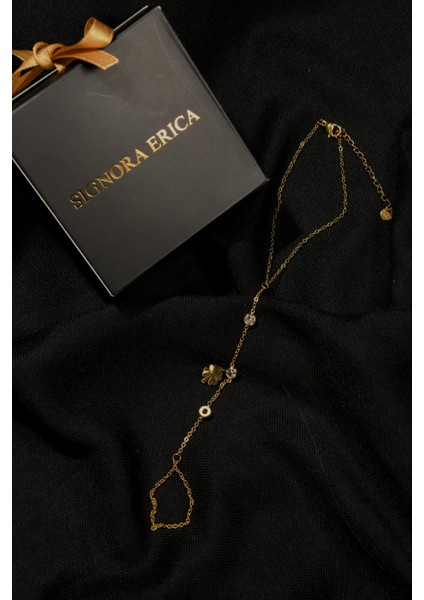 3 Zirkon Taşlı Yonca Model Sallantılı Kadın Çelik Şahmeran modelleri