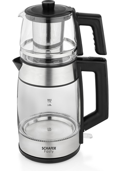 Şeffaf Cam Elektrikli Çay Makinesi, Pratik ve Şık Tasarım