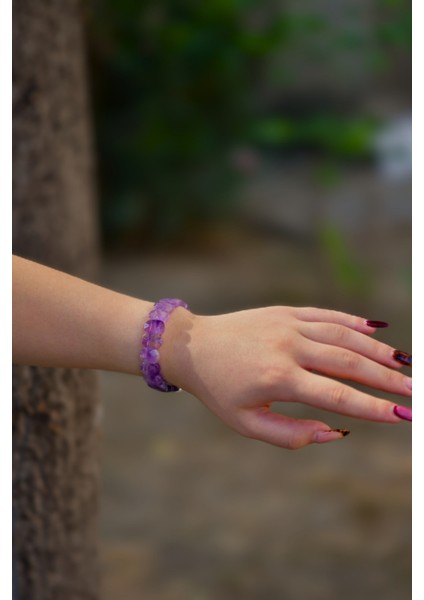 Ametist Özel Kesim Doğal Taş Unisex Bileklik fiyatları