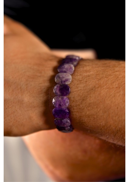 Ametist Özel Kesim Doğal Taş Unisex Bileklik fırsatları