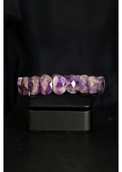 Ametist Özel Kesim Doğal Taş Unisex Bileklik indirimleri