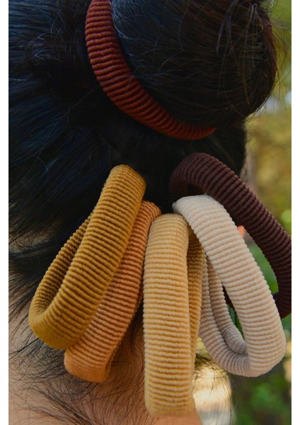 Kahve Tonlarda 6'lı Lastik Toka fiyatları