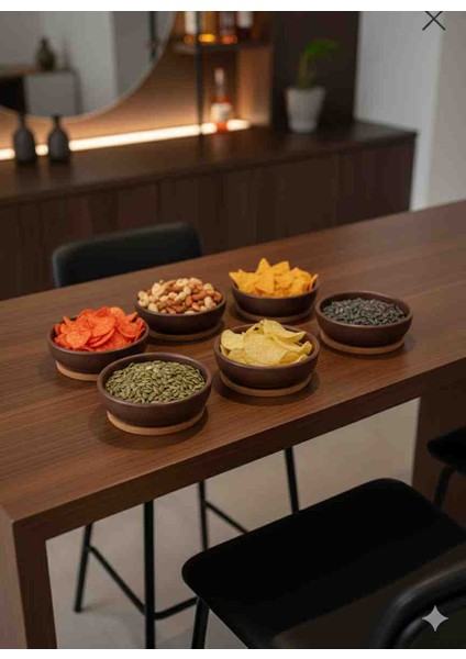 6 Lı Plastik Çerezlik Kasesi