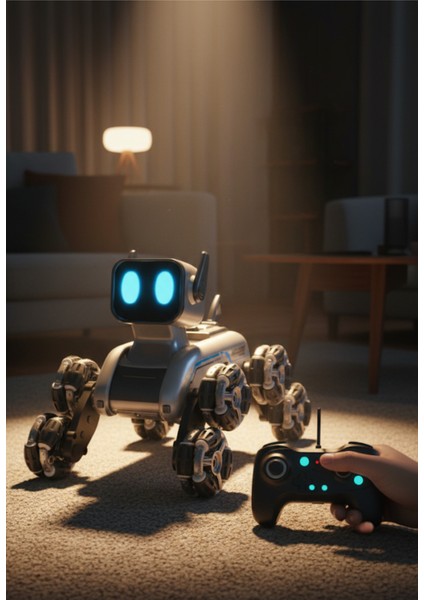 Uzaktan Kumandalı ve Bileklik Kontrollü Akıllı Robot Köpek Oyuncak – Işıklı Sesli Şarjlı Oyuncak