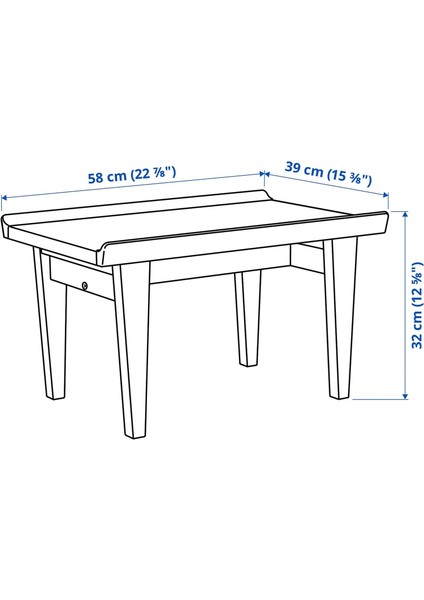 Guttane Sehpa Meşe 58 x 39 cm fiyatları