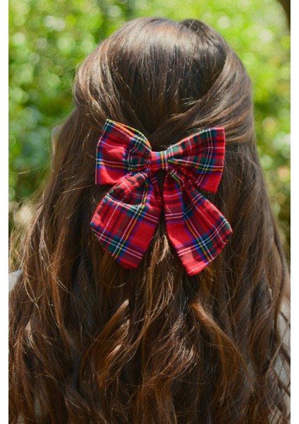 Ekose Desenli Kurdeleli Otamat Toka