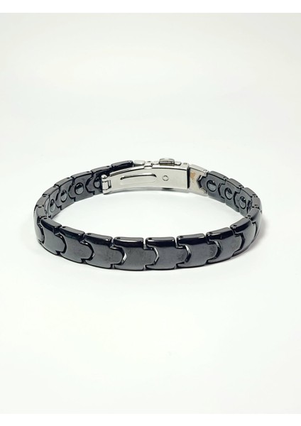 JTAW25BLK1605 Negatif Iyon Manyetik Paslanmaz Çelik Gri Garantili Hediye Kutulu Janti Bileklik