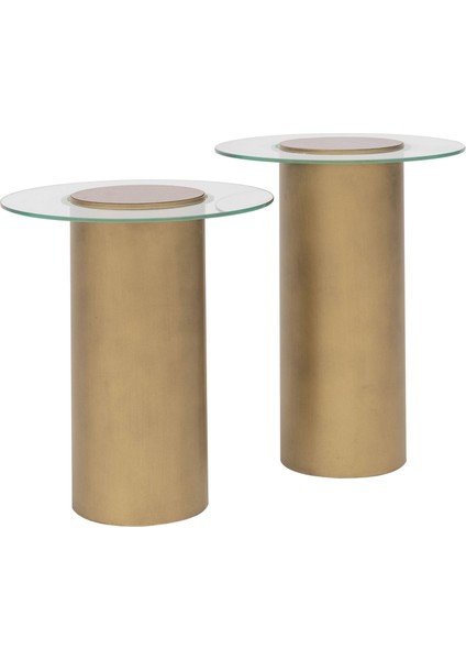 Lanny Vol1 İkili Cam Tablalı Zigon Sehpa Seti fiyatları