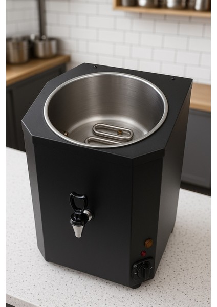 Paslanmaz Çay Kazanı Tak Çalıştır, 1 Demlikli, Siyah Renkli modelleri