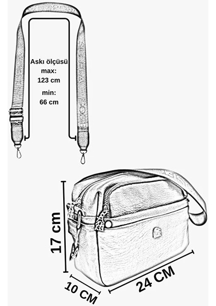Bayan Çarpraz Askılı Çanta - 67-7081 Siyah