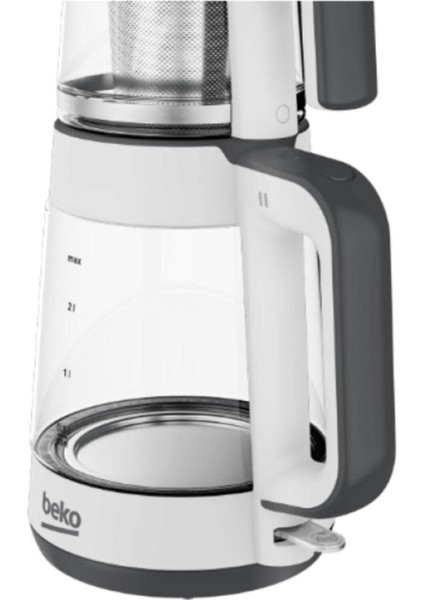 Şık ve Kullanışlı 1900 W Cam Demlikli Çay Makinesi, Beyaz Renk Seçeneği ile fiyatları