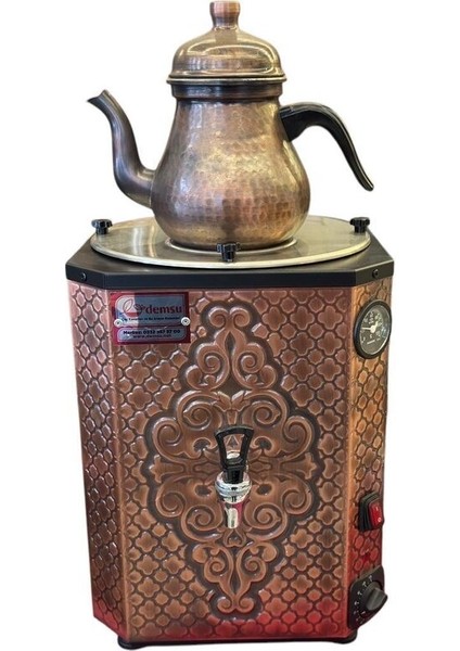 Bakır Demlikli Yeni Nesil Çay Seti, Şık ve Dayanıklı Çay Keyfi