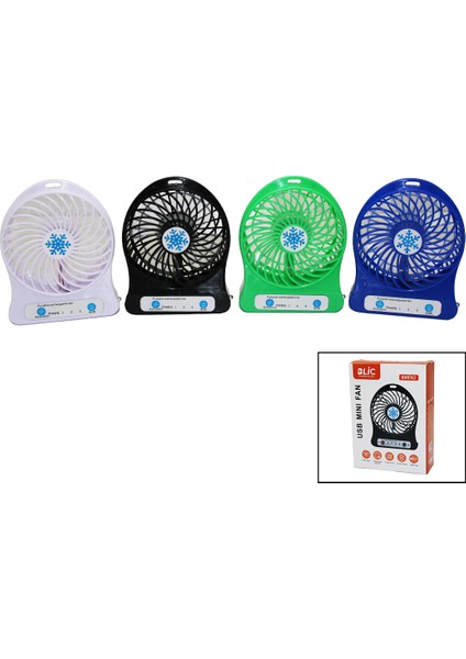 Mini Fan USB Şarjlı Masa Üstü Mini Vantilatör (4989)