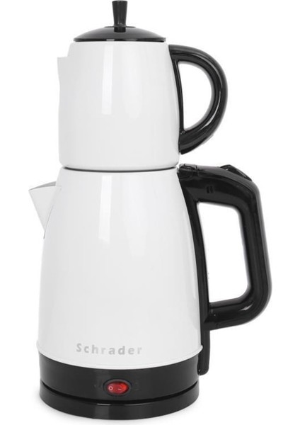 Ş-5832 Elektrikli Çay Seti Beyaz, Şık ve Pratik Çay Keyfi Için.