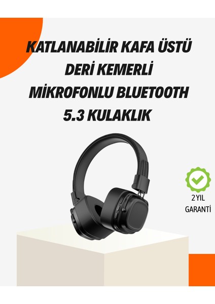 Zeroshop Kristal Netliğinde Ses ve Güçlü Baslı Kablosuz Kulak Üstü