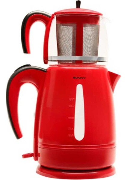 Kırmızı Harmoni Çay Makinesi, Şık ve Pratik Kullanım Sağlar.