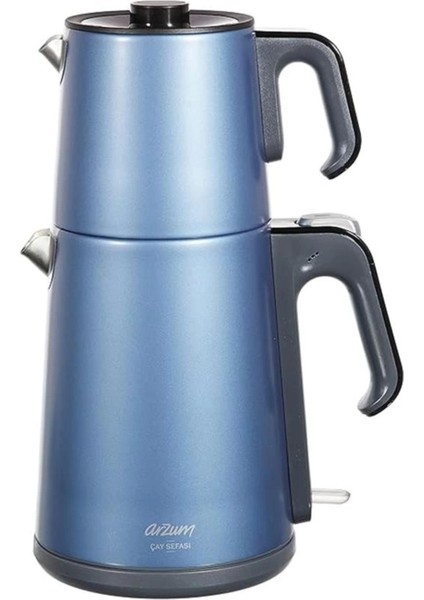 Renkli Çay Makinesi 1.8 Litre, Şık ve Kullanışlı, Mavi