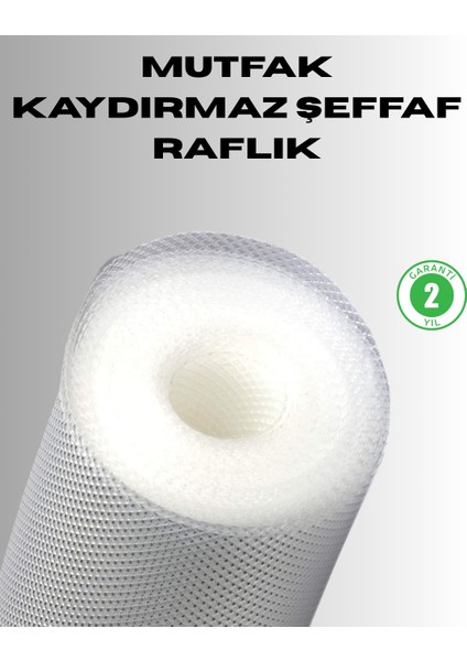 Zeroshop Kaydırmaz Şeffaf Raflık Çekmece Örtüsü 45X300 cm