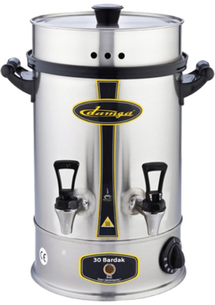 80 Bardak Kapasiteli Metalik Çay Makinesi, Dayanıklı ve Şık Tasarım