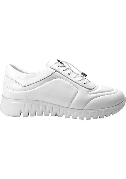 1185-K Hakiki Soft Deri Lastikli Ortopedik Casual Kadın Ayakkabı